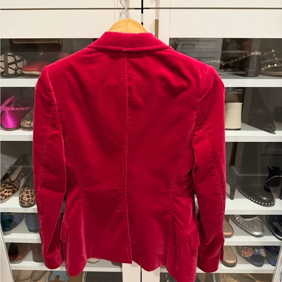 Tom Ford Women's Red/Pink Velvet Blazer - Picture 4 of 8